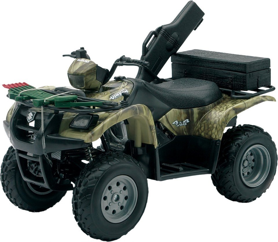New-Ray Suzuki Vinson Camo Hunting ATV Diecast 1:12 Scale Model - Khaki