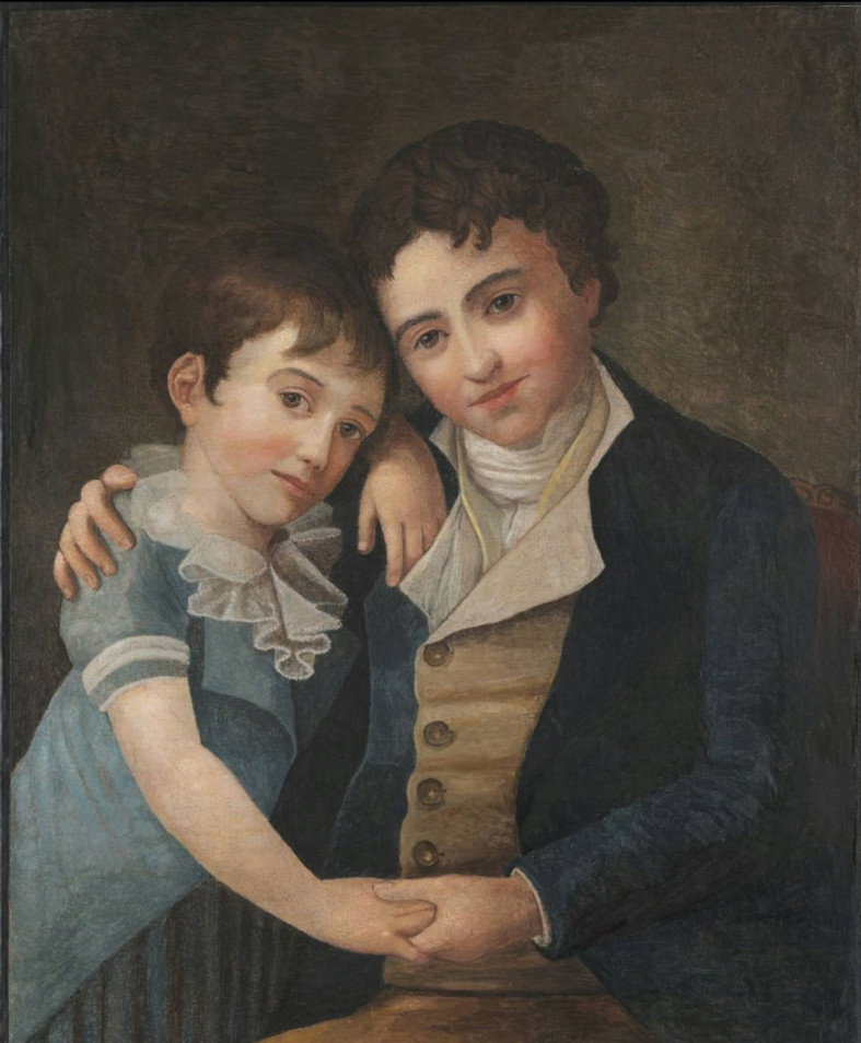 Oil painting Hans Emil Hansen young people portraits boy man handmade
