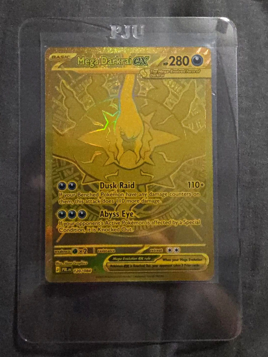 Mega Darkrai ex 120/084 Me05: Pitch Black Holo PSA 10 Contender🔥Fast Shipping🔥