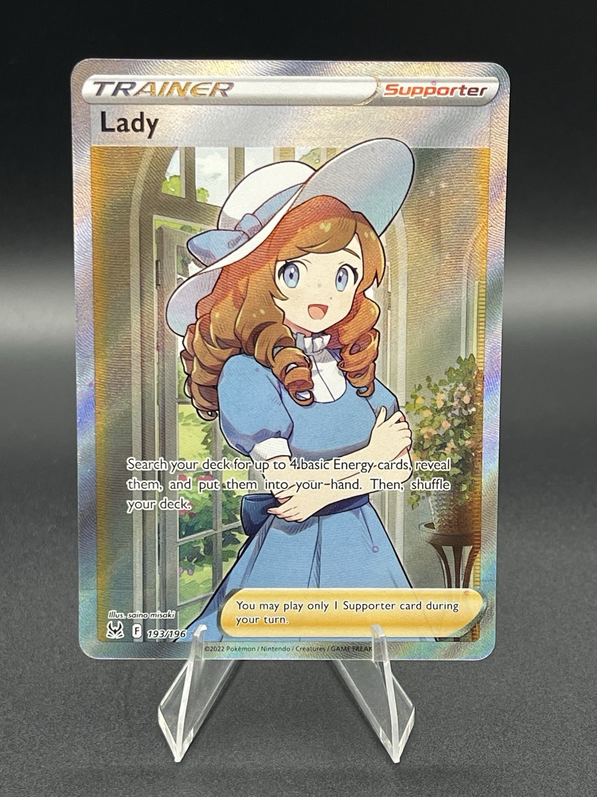 Lady (Full Art) SWSH11: Lost Origin 193/196 Near Mint EN Lady (Full Art) SWSH11: Lost Origin 193/196 Near Mint EN