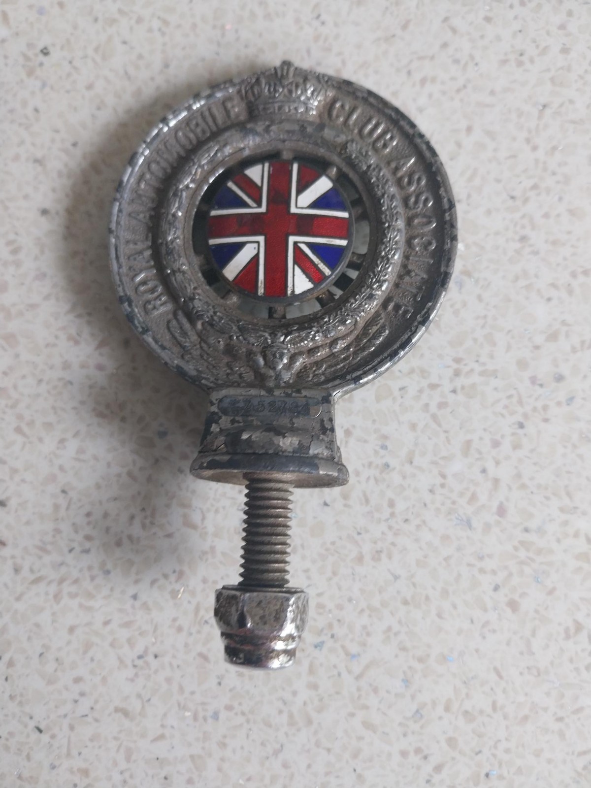Vintage RAC Royal Automobile Club Associate Badge Car Enamel Union Jack 1920\'s Vintage RAC Royal Automobile Club Associate Badge Car Enamel Union Jack 1920\'s