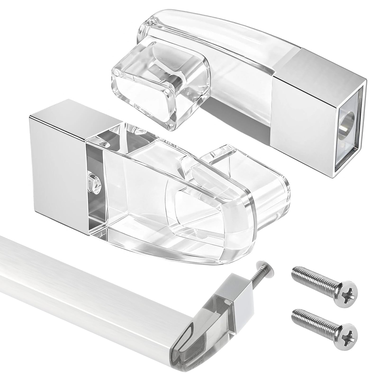 2 Set Clear Acrylic Shower Door Towel Bar Brackets for Alumax Basco Framed 2 Set Clear Acrylic Shower Door Towel Bar Brackets for Alumax Basco Framed
