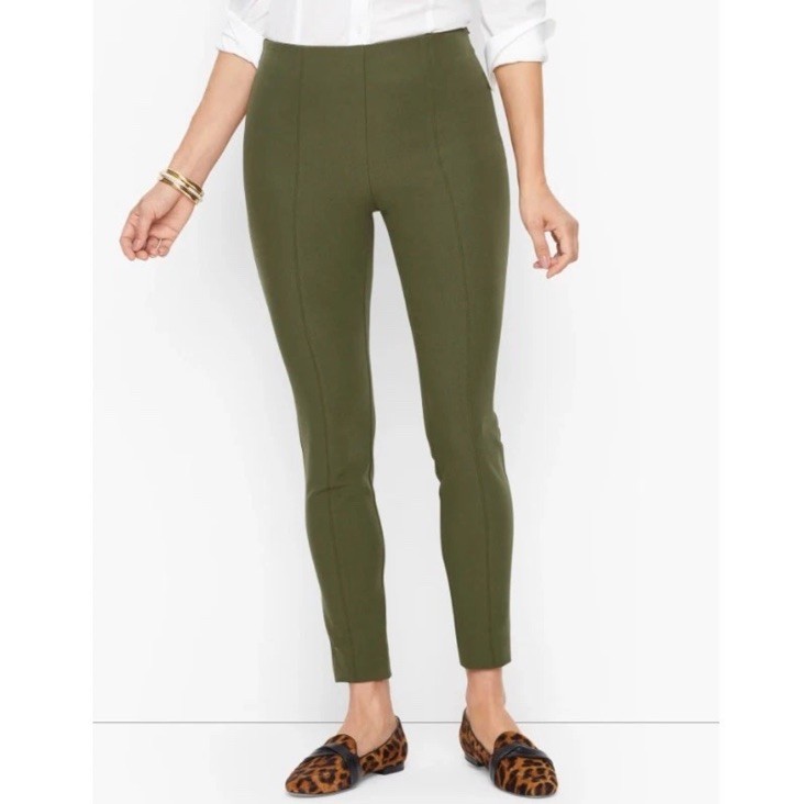 NWT Talbots Women’s Size 14 Green Cotton Blend Side Zip Ankle Portland Pant NWT Talbots Women’s Size 14 Green Cotton Blend Side Zip Ankle Portland Pant