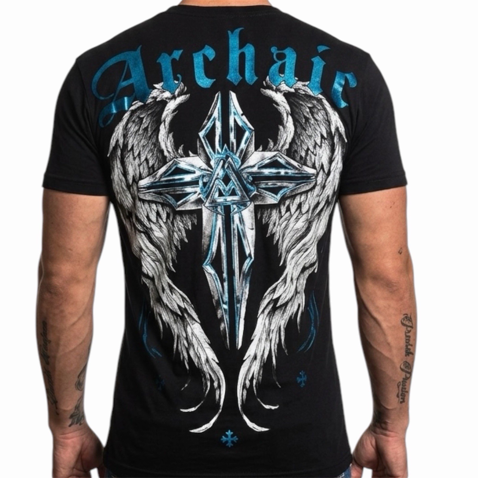 ARCHAIC by AFFLICTION Black FERAL Short Sleeve Slim Fit Y2K T-shirt NWT ARCHAIC by AFFLICTION Black FERAL Short Sleeve Slim Fit Y2K T-shirt NWT