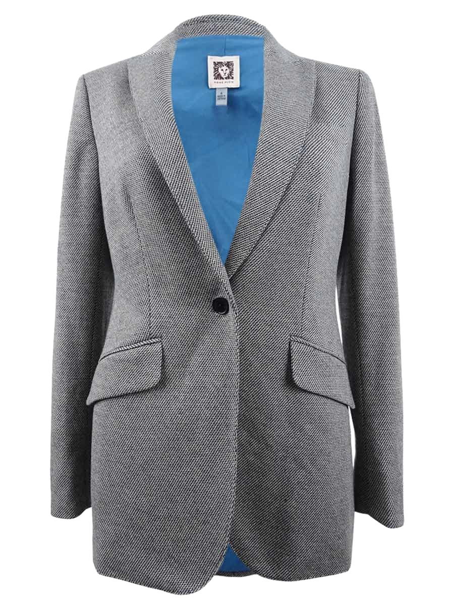 Anne Klein Women's Houndstooth-Print Blazer