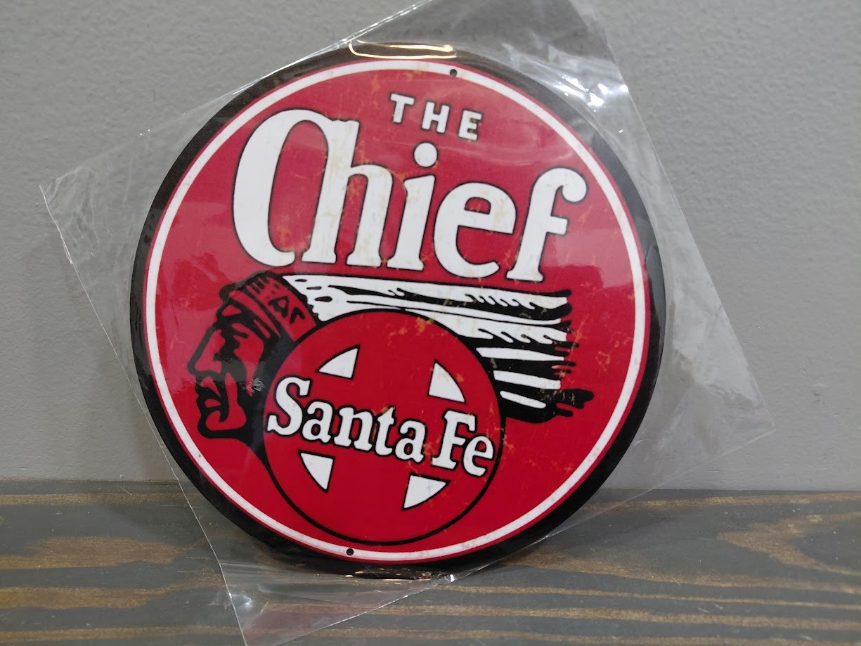 The Chief Santa Fe Railroad Train 8 x 8 inch Metal Sign The Chief Santa Fe Railroad Train 8 x 8 inch Metal Sign