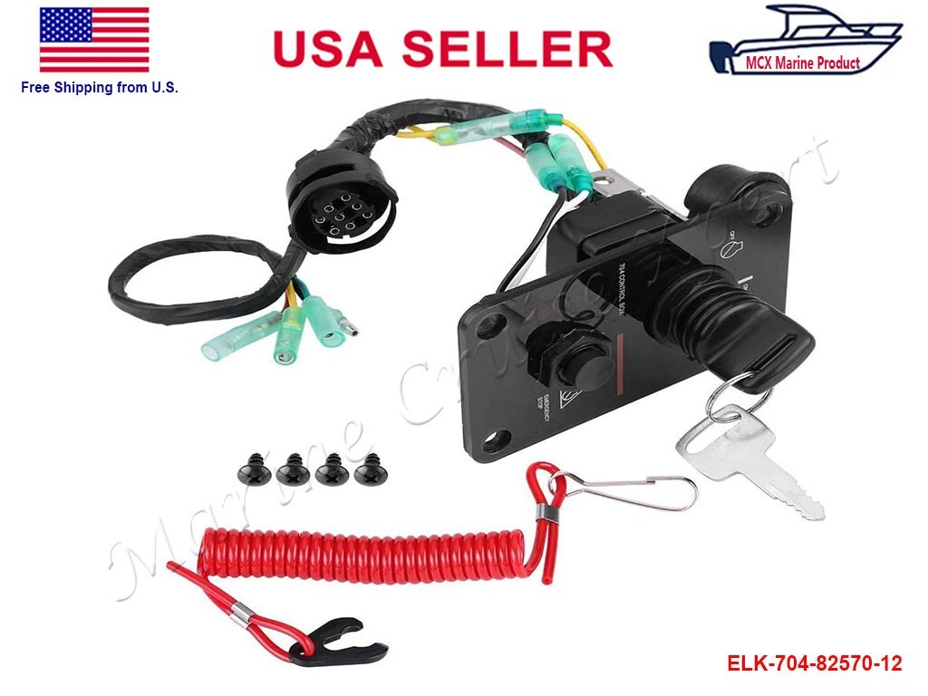 704-82570-11-00 Yamaha Outboard Single Key Switch Panel 704-82570-12-00 704-82570-11-00 Yamaha Outboard Single Key Switch Panel 704-82570-12-00