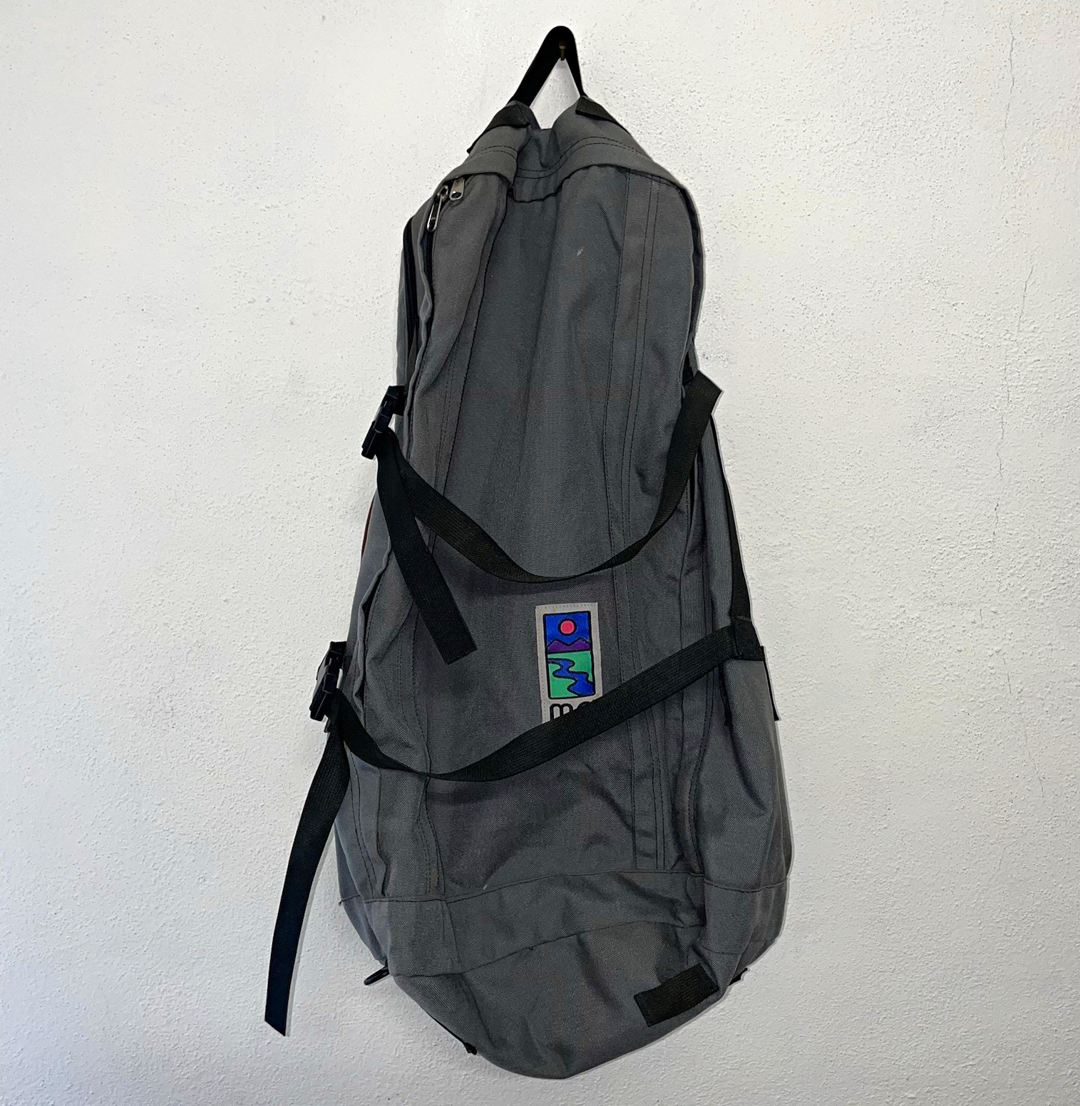 Vintage MEI Made in USA Convertible Travel Backpack Duffel Bag Gray Large