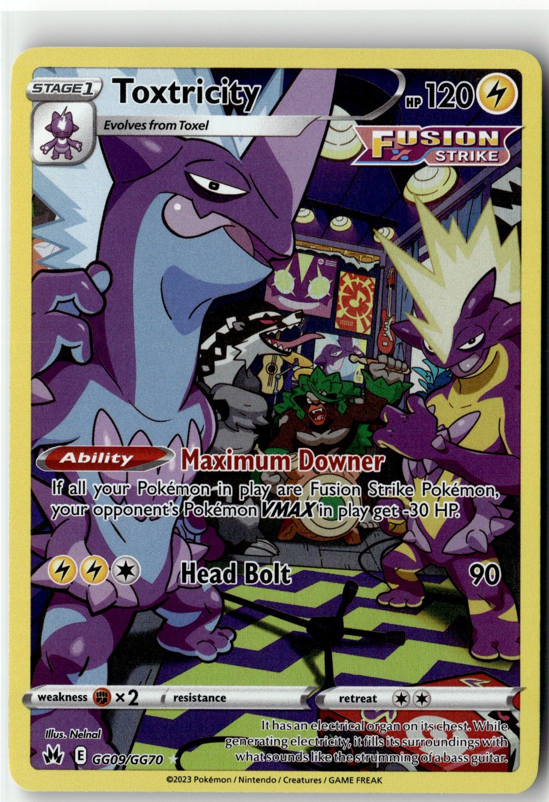 Toxtricity Ultra Rare SWSH: Crown Zenith: Galarian Gallery GG09/GG70 Holo NM