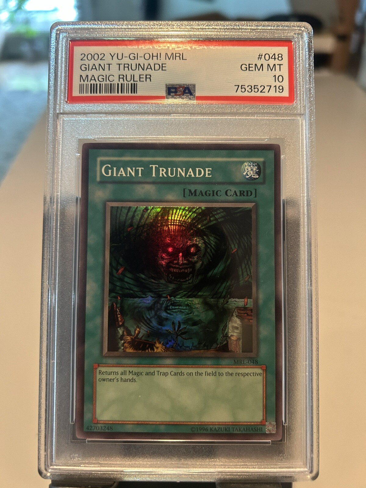 PSA 10 Giant Trunade Magic Ruler MRL-048 Super Rare Yu-Gi-Oh PSA 10 Giant Trunade Magic Ruler MRL-048 Super Rare Yu-Gi-Oh