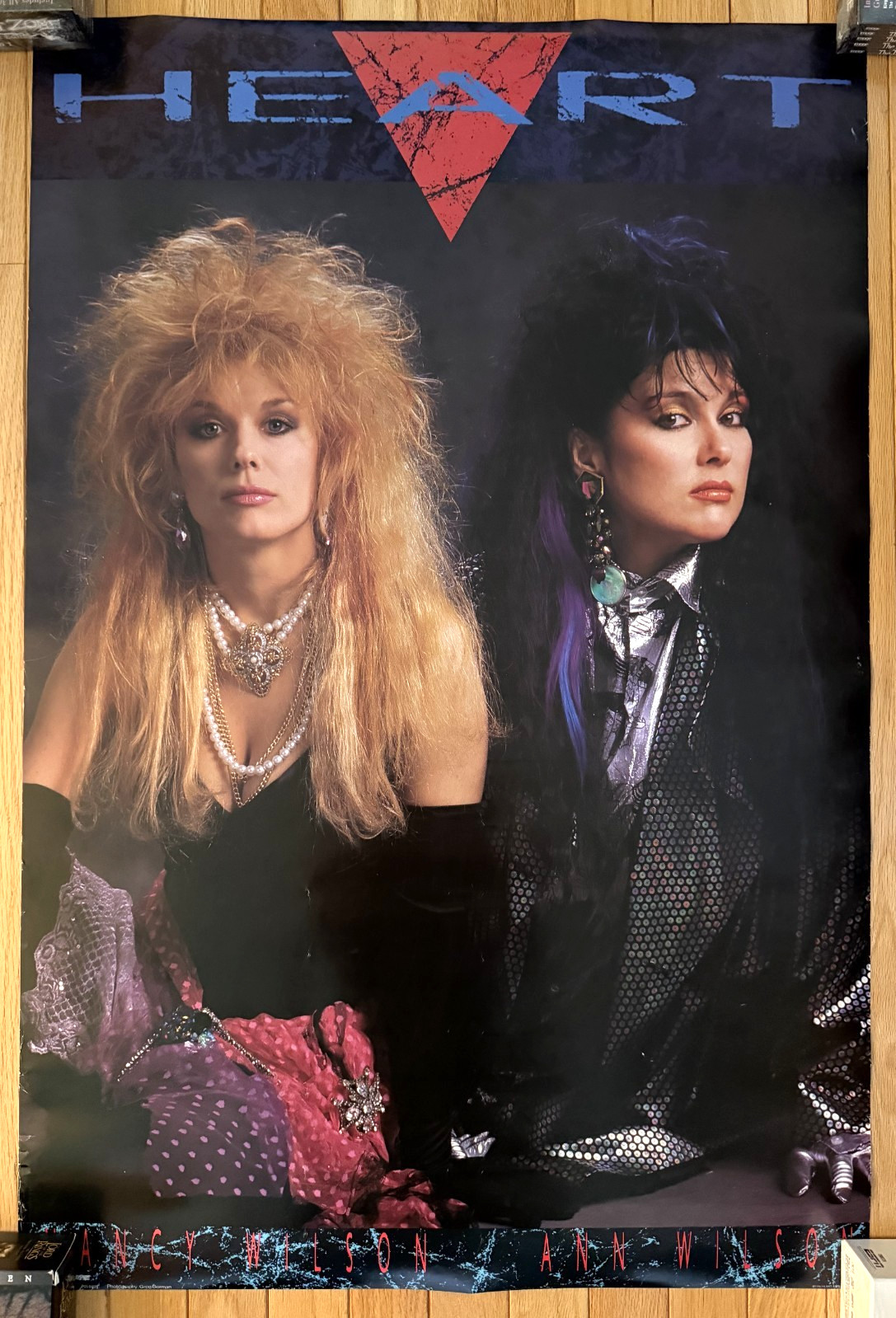 Original Vintage 1986 Heart Anne and Nancy Wilson Poster 24 X 36