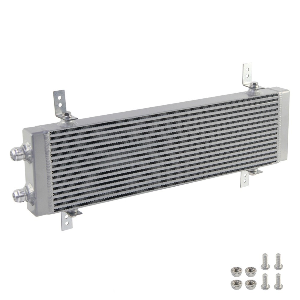 Universal Dual Pass Bar & Plate Oil Cooler Large - Silver Core:18.5