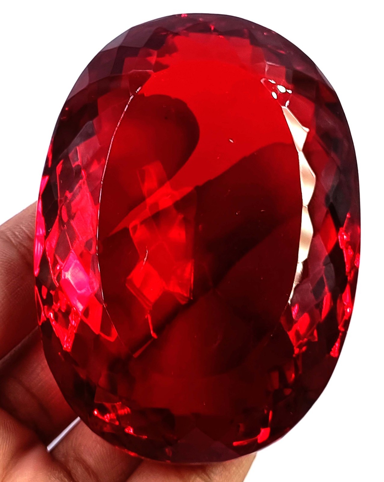 1000 Ct Natural Red Ruby Oval Cut EGL Certified Transparent Loose Gemstone 6JGE