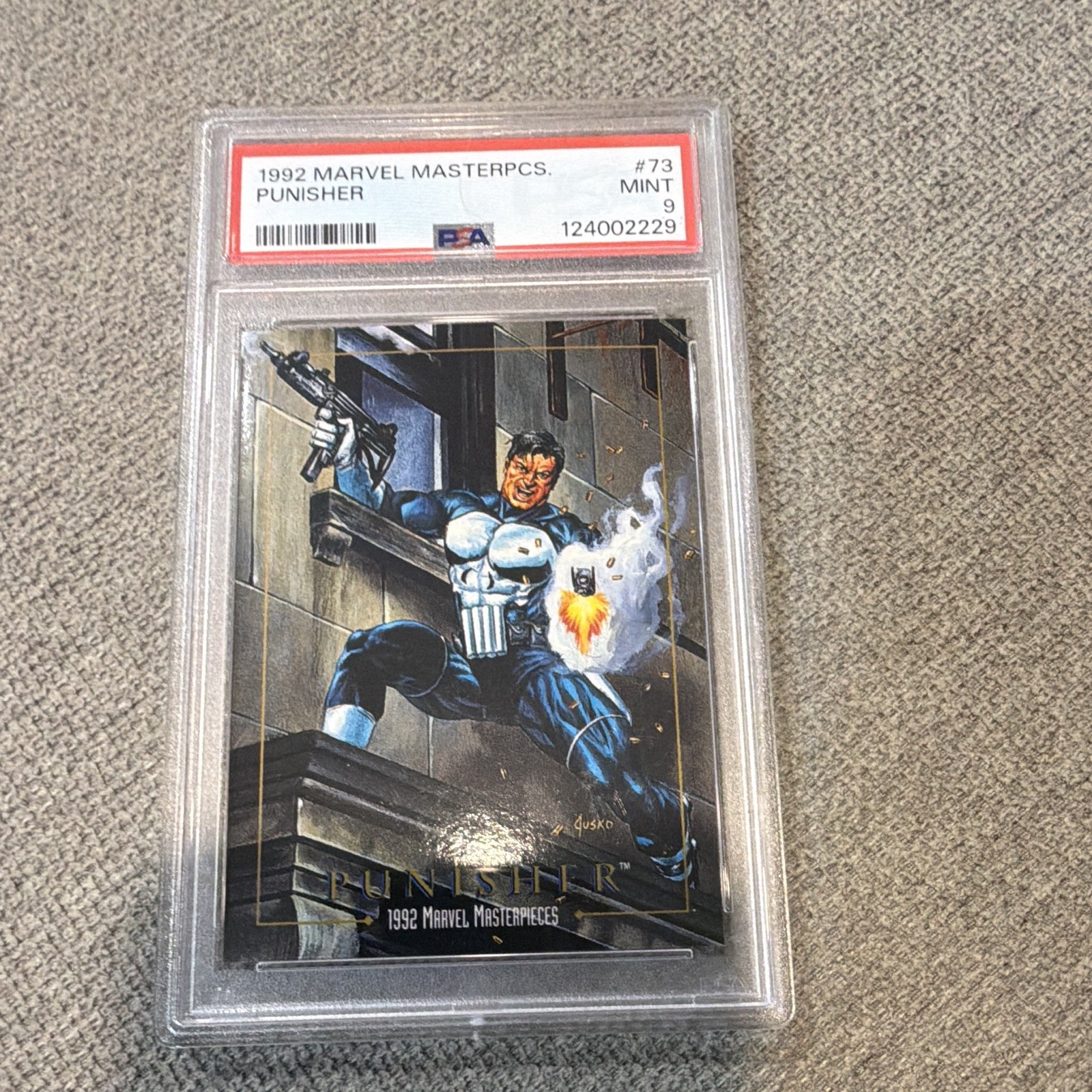 SkyBox 1992 Marvel Masterpieces Punisher #73 PSA 9 Graded Joe Jusko SkyBox 1992 Marvel Masterpieces Punisher #73 PSA 9 Graded Joe Jusko