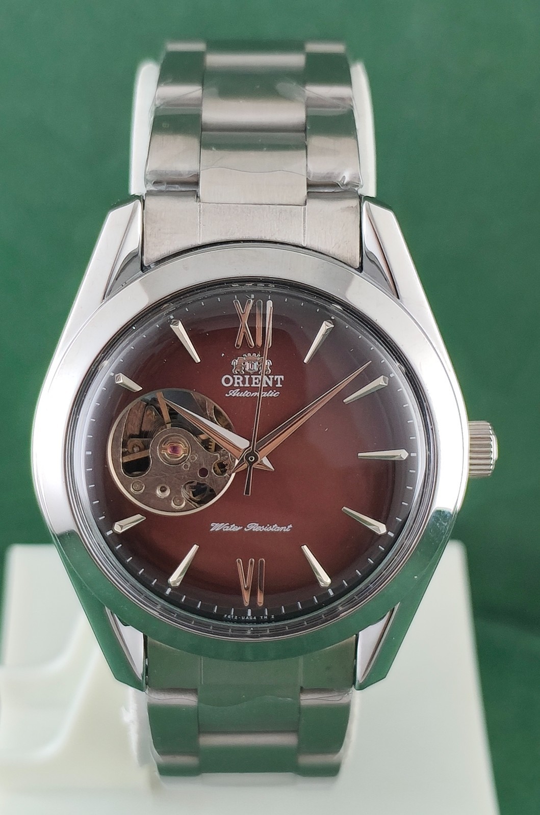 Orient Automatic Brown Dial Stainless Steel Band Men Wristwatch Pre - owned