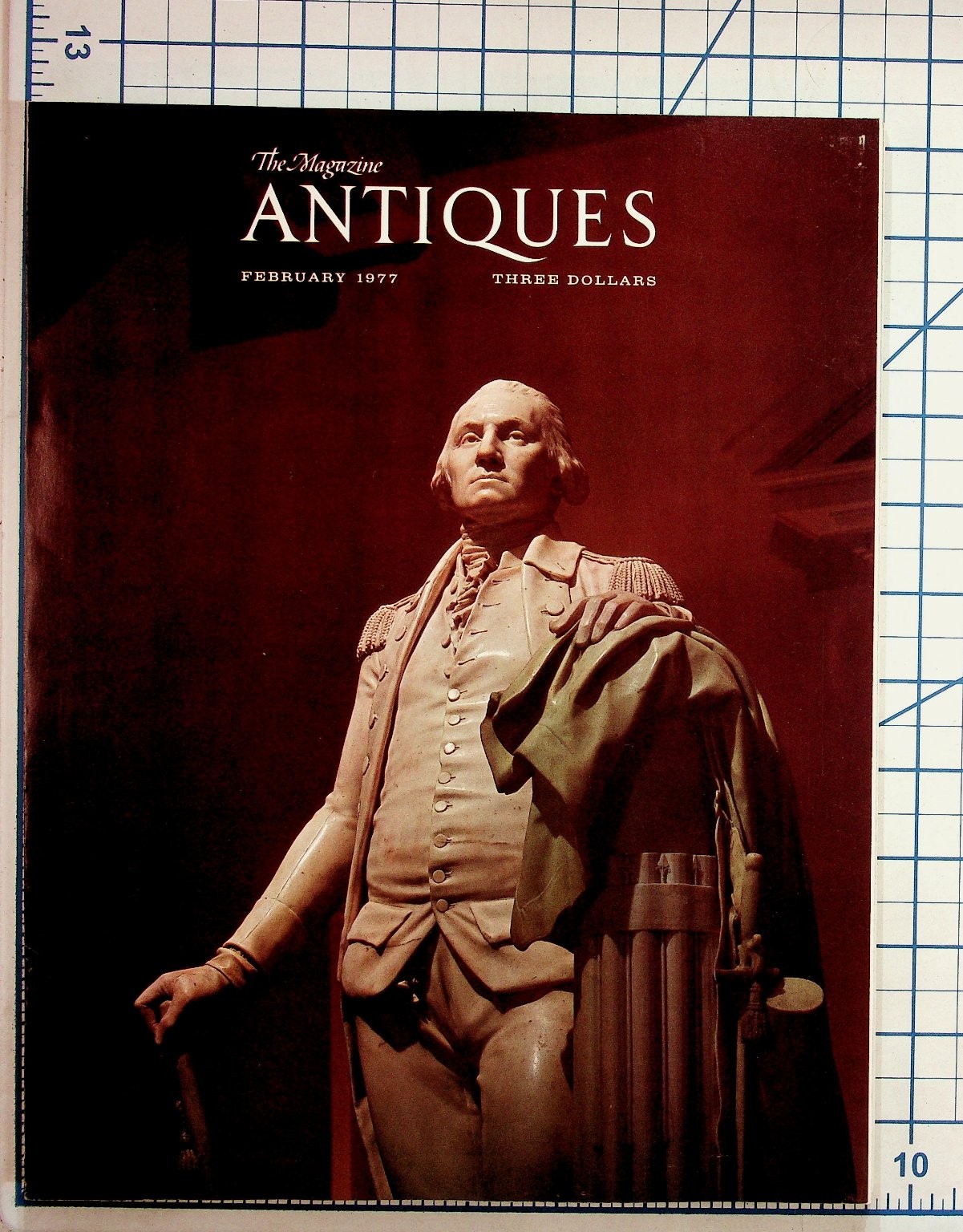 Antiques Magazine February 1977 George Washington Houdon Sculpture