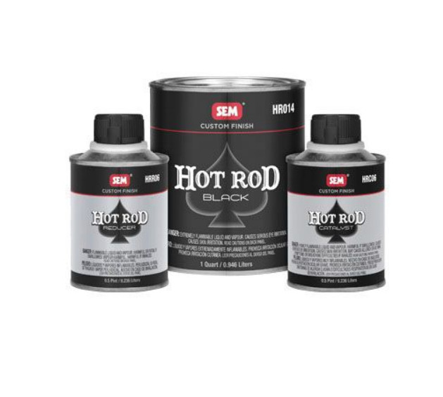 SEM HR010 Hot Rod Black Kit Auto Paint Catalyst & Reducer Low Gloss Matte