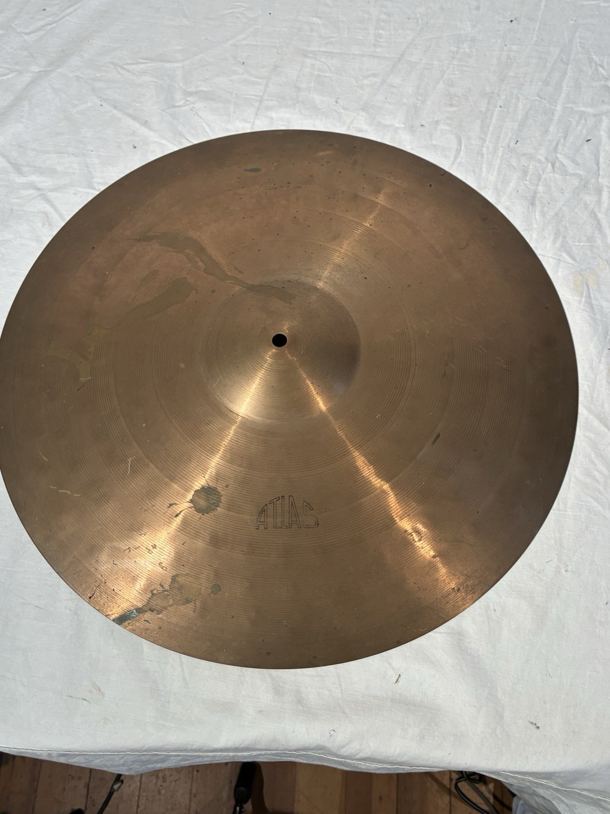 Vintage 1960’s Atlas 19.5” Crash/ride Cymbal, Made in Italy By UFIP 2152 Grams