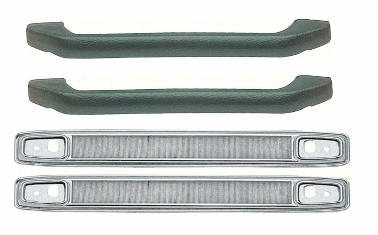 OER Dark Green Deluxe Interior Grab Handle & Bezel Set 1968-69 Pontiac Firebird