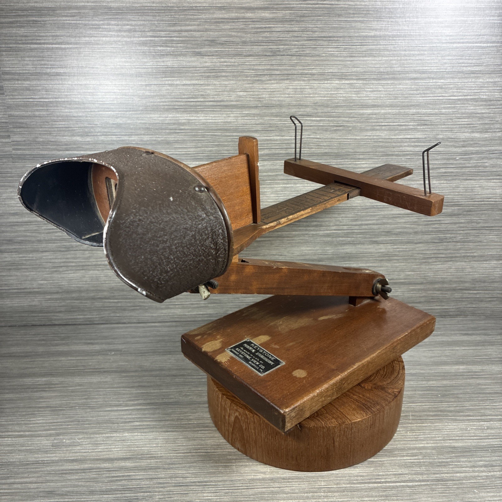 Antique Keystone View Co Model 40 Pedestal Stereoscope Eye Comfort Vision Tester Antique Keystone View Co Model 40 Pedestal Stereoscope Eye Comfort Vision Tester