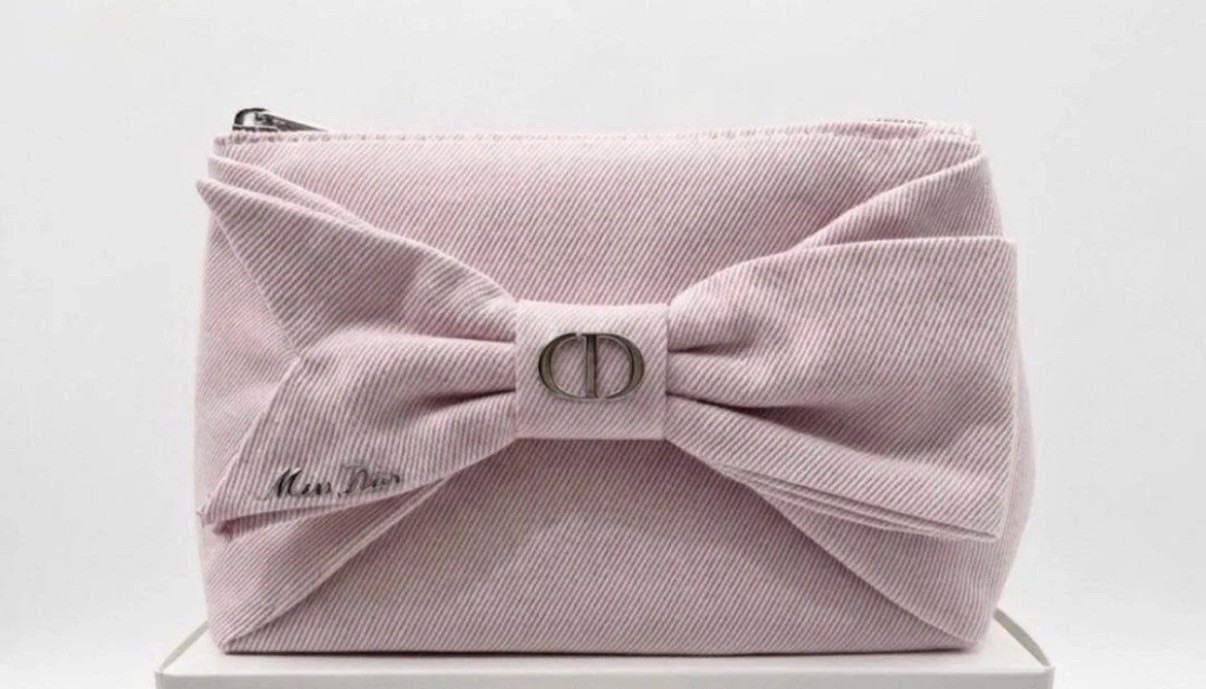 Christian Dior Miss Dior Pink Bow Cosmetic Pouch Novelty VIP Gift New