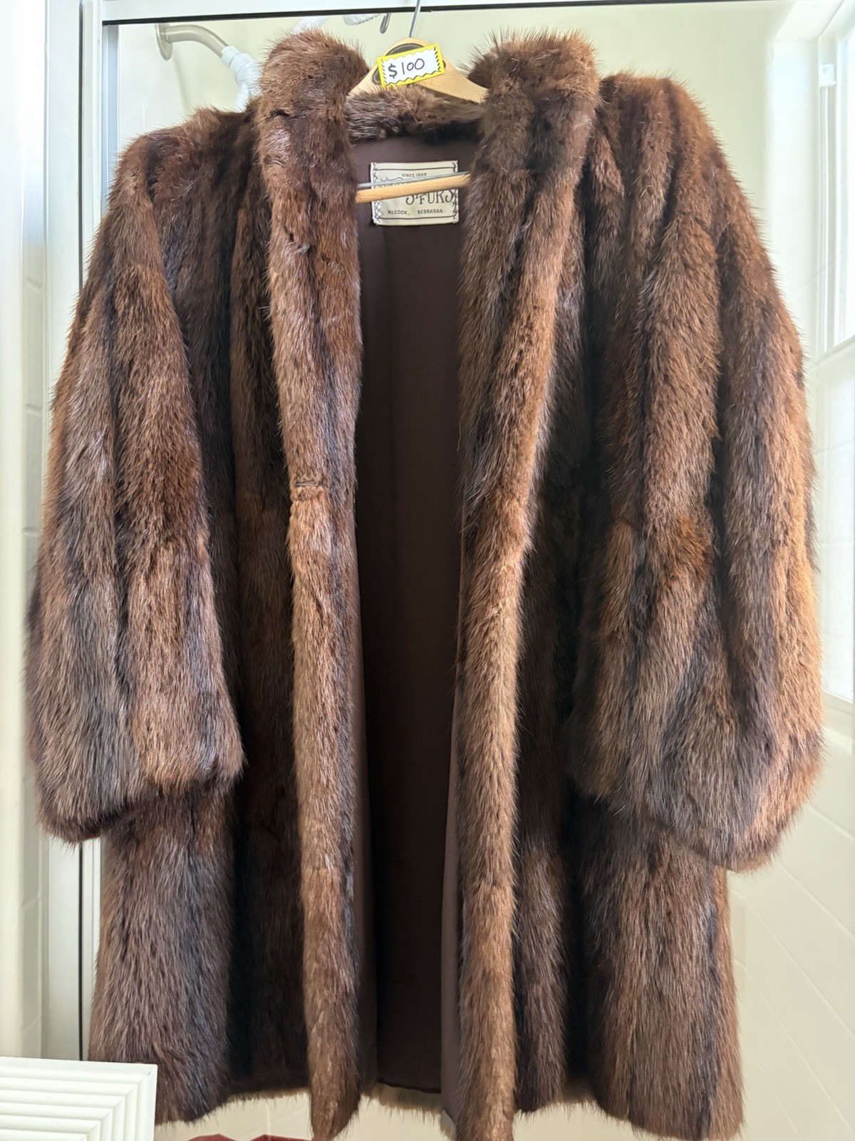 Vintage 1950s Brown Real Mink Fur Coat Jacket-Stevens Furs McCook Nebraska Vintage 1950s Brown Real Mink Fur Coat Jacket-Stevens Furs McCook Nebraska