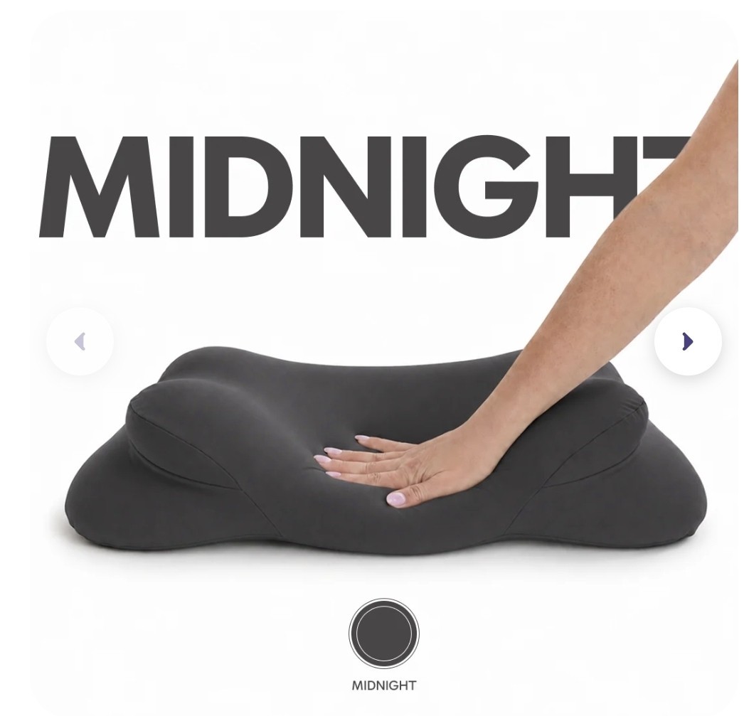Black Mellow CloudAlign Sleep Pillow Memory Foam Neck Support - Regular size 