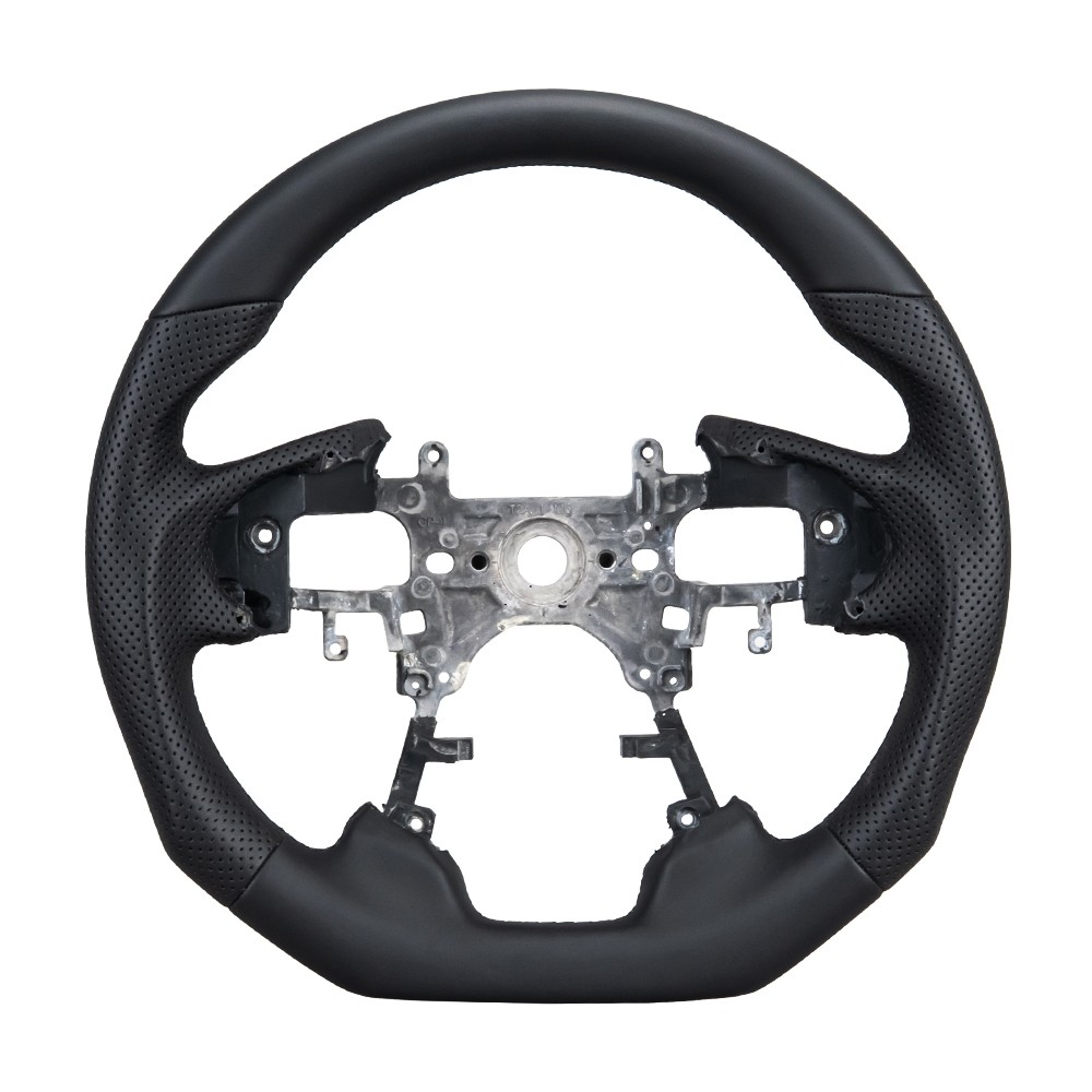 Full Leather Sport Steering Wheel Black Stitching For 2013-2017 Honda Accord 9th