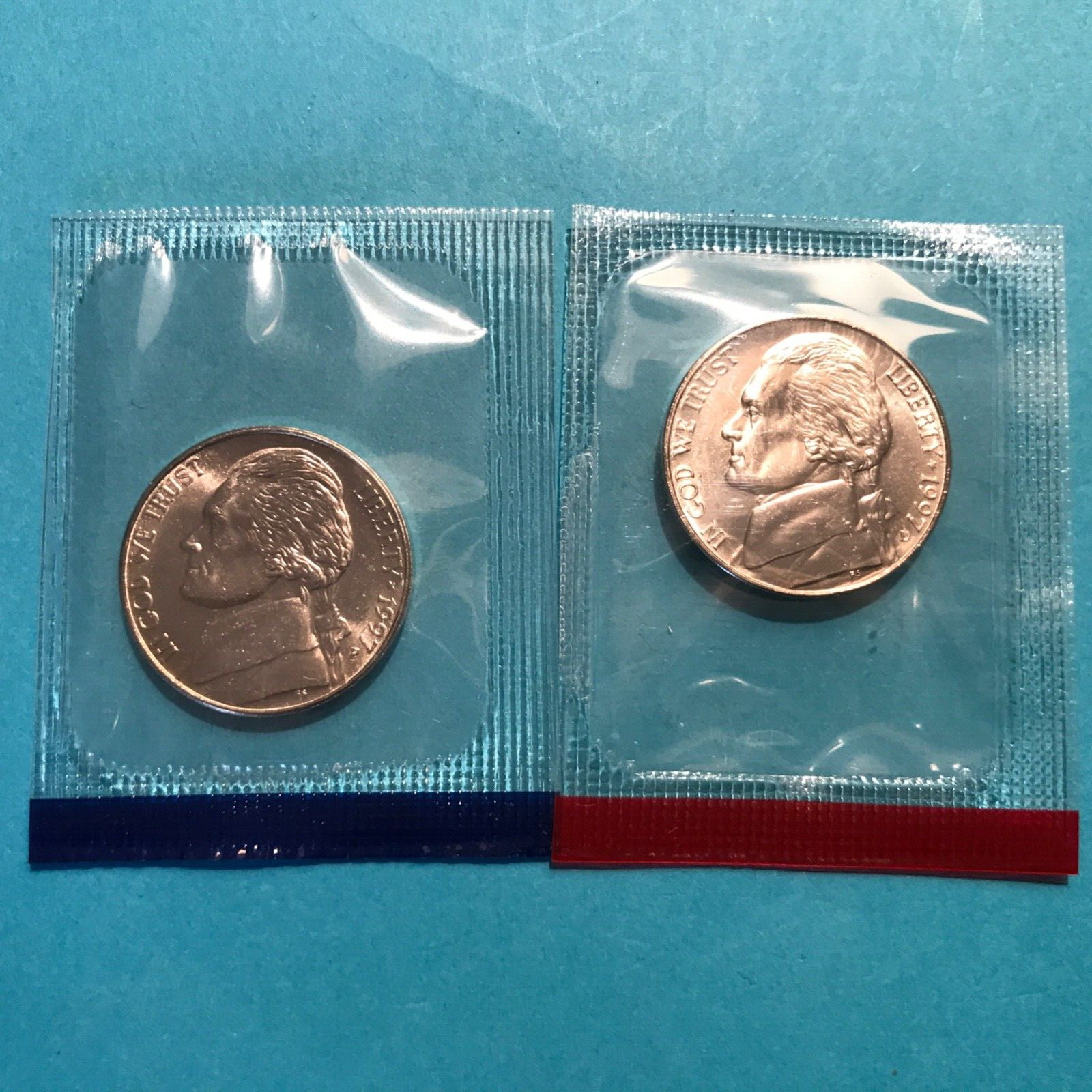 1997 P&D Jefferson Nickel Unc 1997 P&D Jefferson Nickel Unc