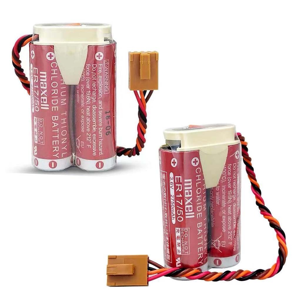 2x ER17/50 battery For Kawasaki Robot MD500N 50750-1018 3.6V  ER17/50-2