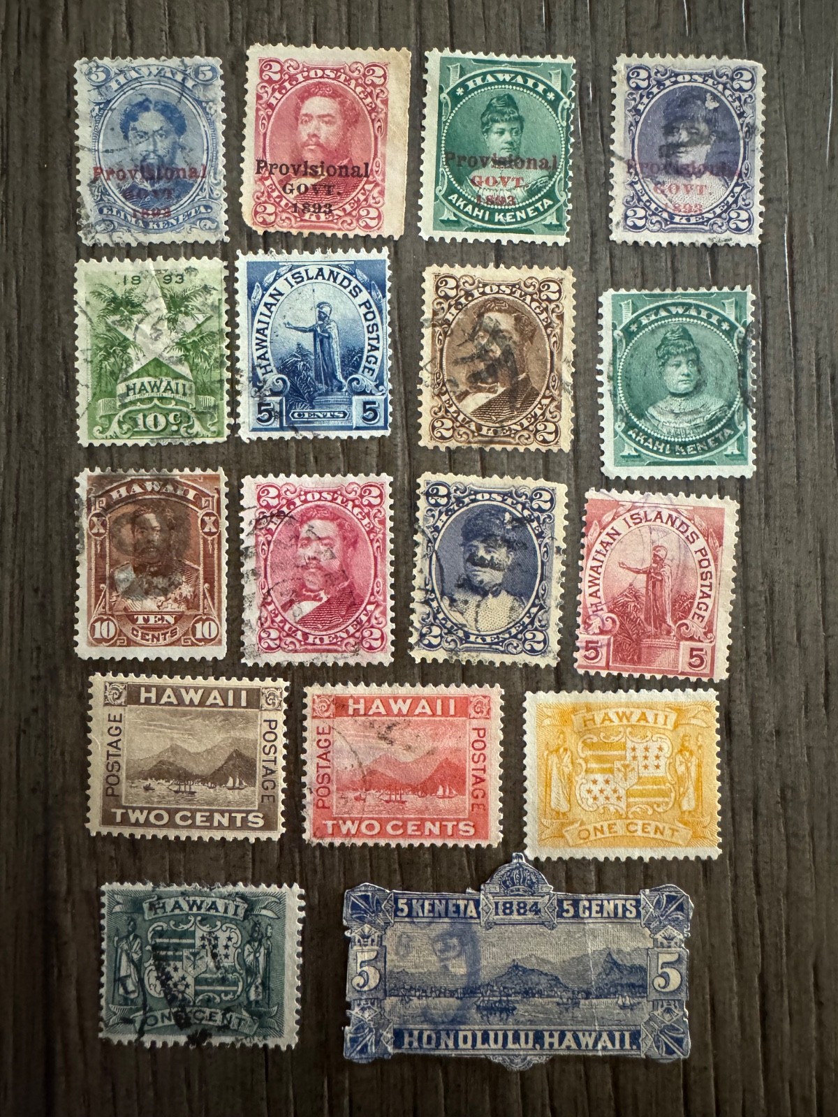 17x Hawaii Stamps 1875 to 1899 US Possessions | Lot # Z186
