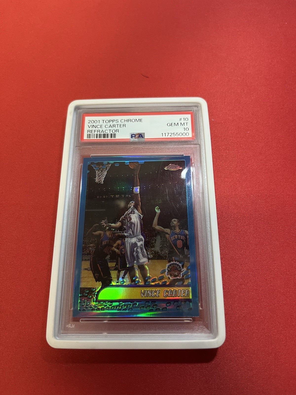 2001-02 Topps Chrome - Vince Carter #10 Refractor PSA 10 Pop 28