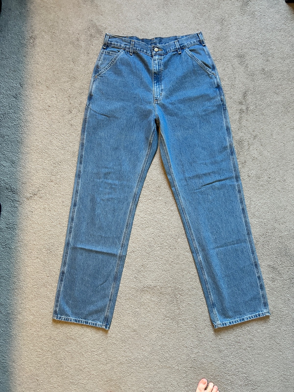 new mens carhartt carpenter 34x36 jeans nwot