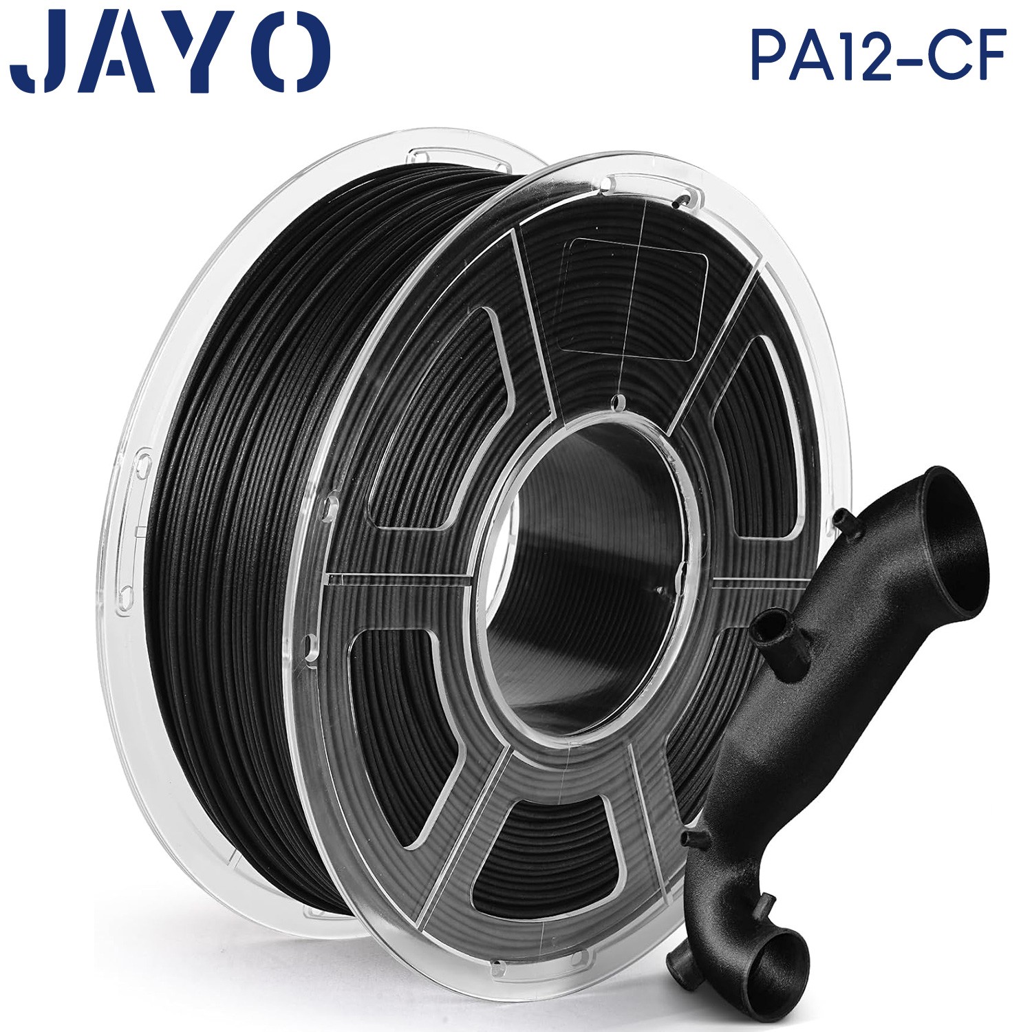 JAYO 1KG Black PA12-CF Nylon Carbon Fiber Filament 1.75mm Superior Toughness