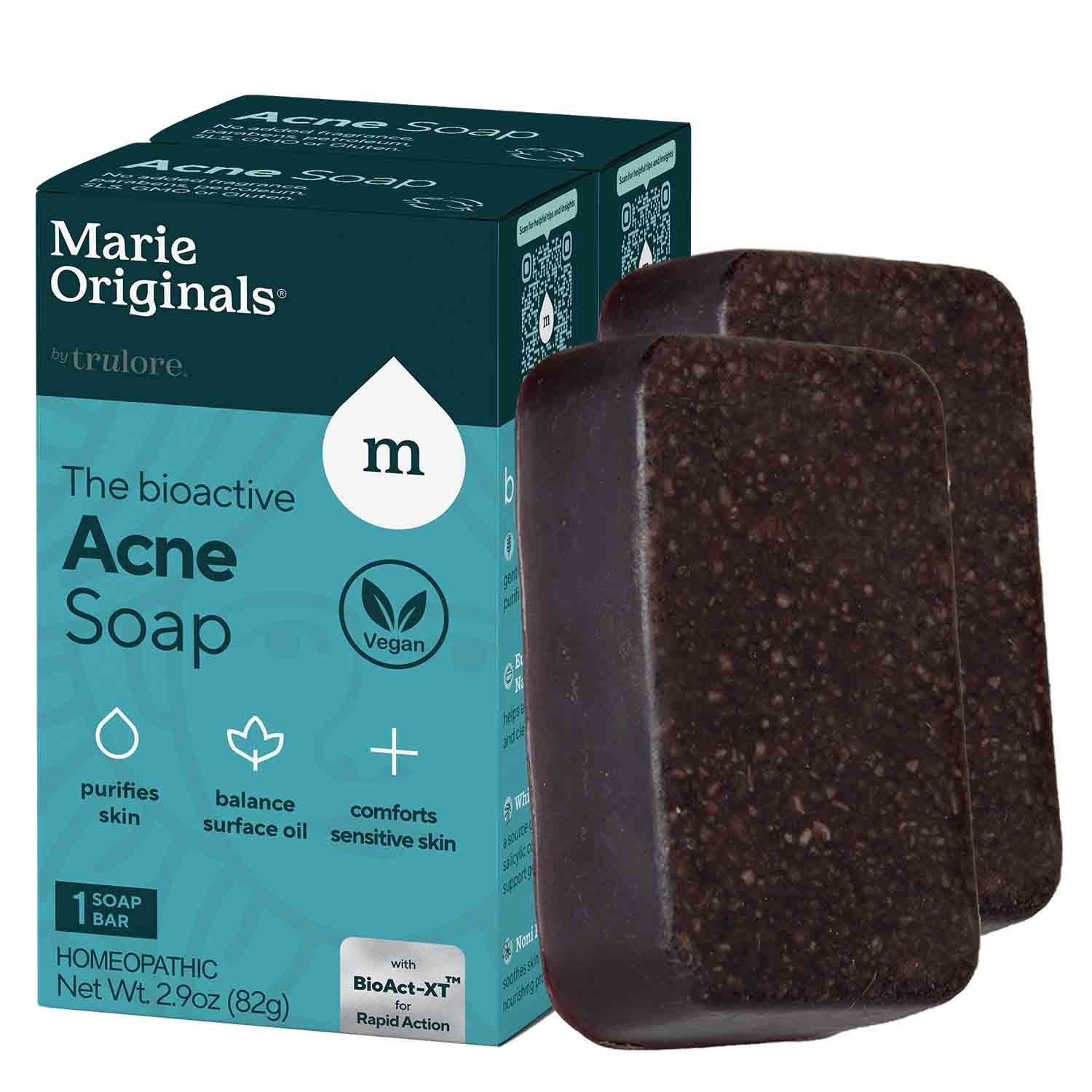 Marie Originals Natural Acne Bar Soap Cleanser Face & Body Treatment (2 Pack) Marie Originals Natural Acne Bar Soap Cleanser Face & Body Treatment (2 Pack)