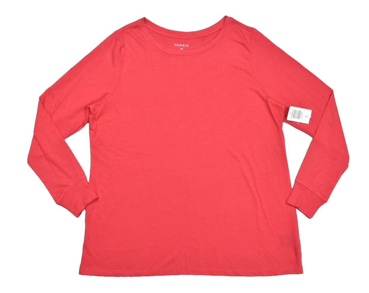Torrid Women\'s Size 00 M/L Magenta Everyday Long Sleeve Crewneck T-Shirt NWt Torrid Women\'s Size 00 M/L Magenta Everyday Long Sleeve Crewneck T-Shirt NWt