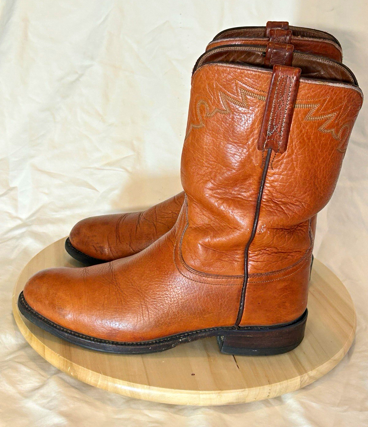 Lucchese 2000 Men’s Brown Leather Western Cowboy Boots US 8.5 EE