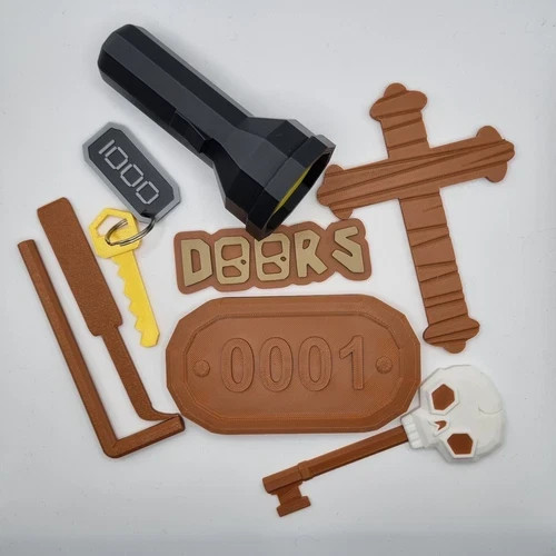 Roblox Doors Bundle - Torch, Crucifix, Door Sign,Skeleton Key, Key and Picks. 