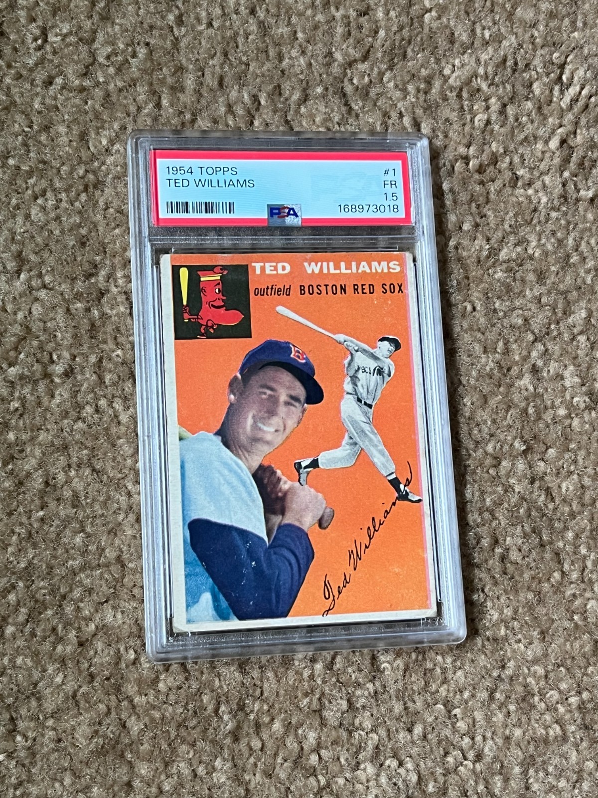 1954 Topps Ted Williams #1 PSA 1.5 Boston Red Sox Freshly Graded MVP HOF.