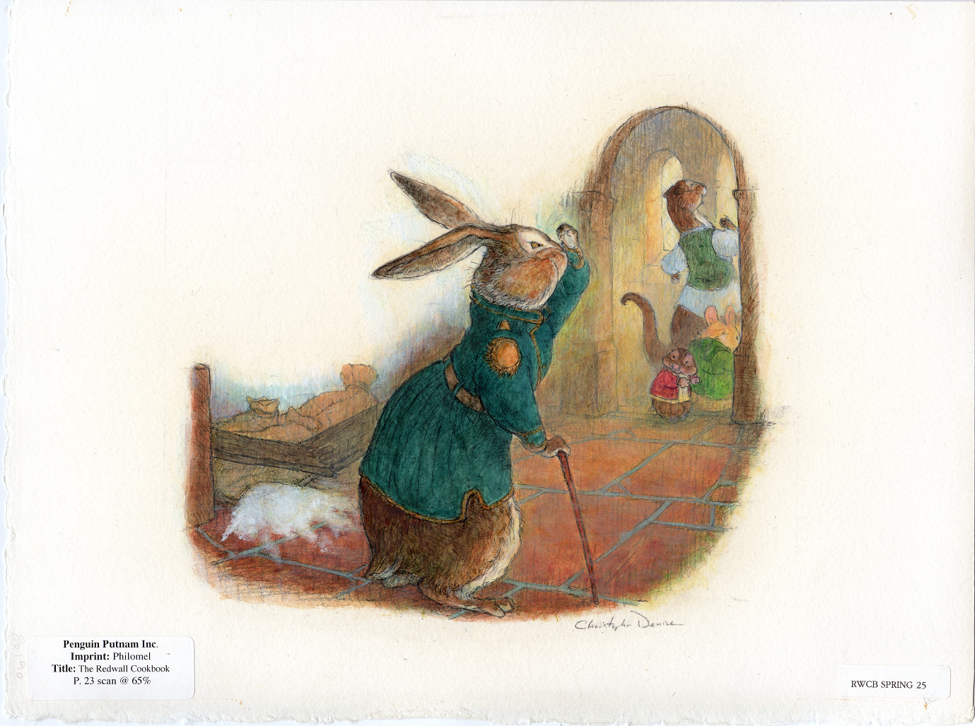 RARE Original Redwall Illustration Published Brian Jacques - Christopher Denise RARE Original Redwall Illustration Published Brian Jacques - Christopher Denise