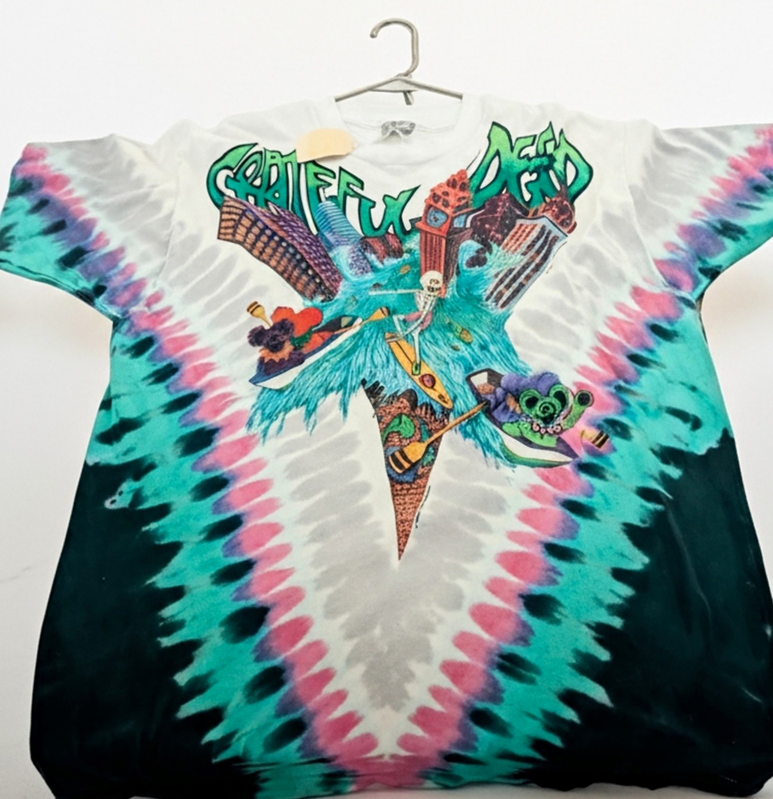 Vintage Liquid Blue 1992 Grateful Dead Wake 0f The Flood With Tag Still Attached