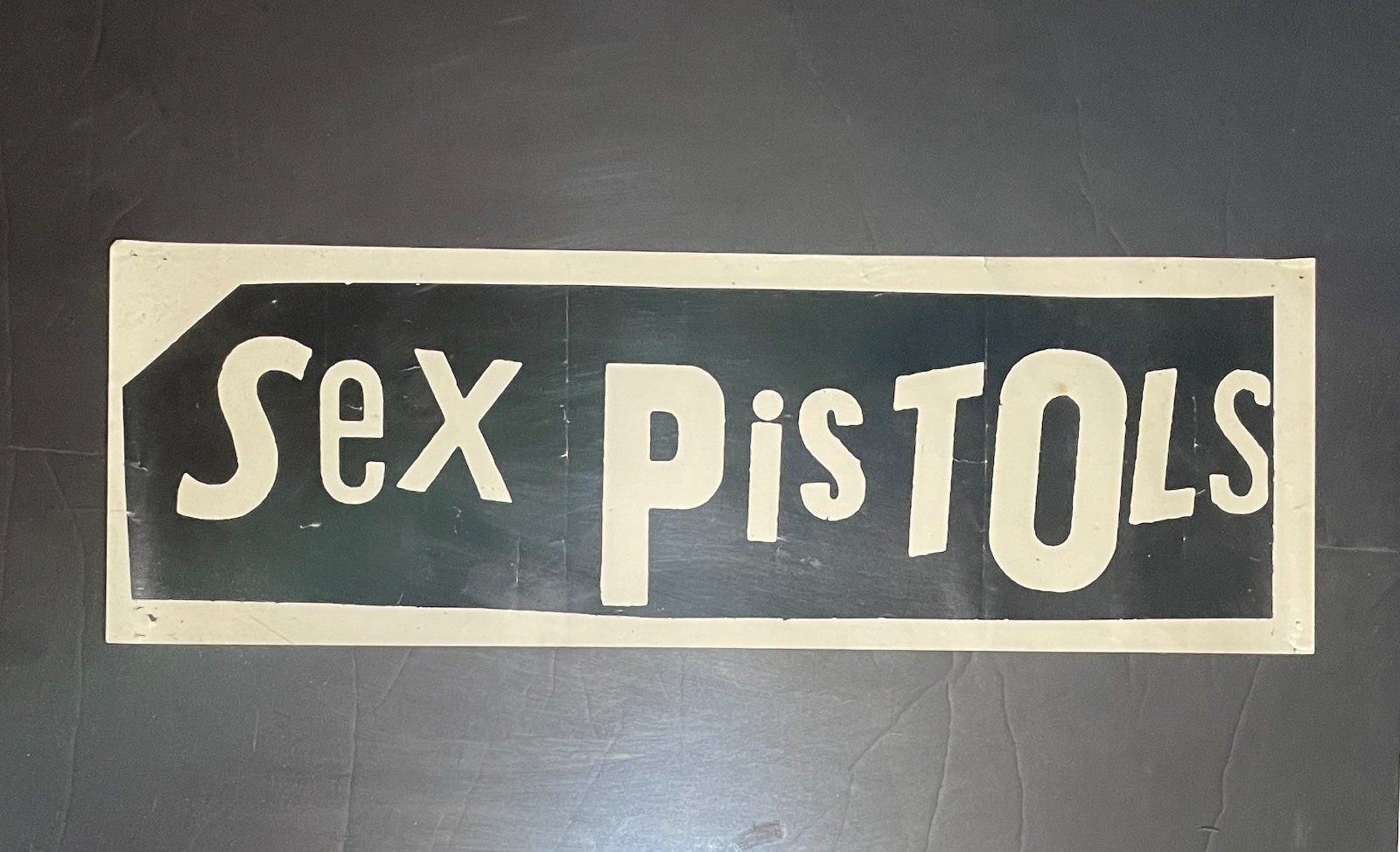 Sex Pistols Original circa 1977 Virgin Records Promo Banner Punk 19x6.25 Vintage