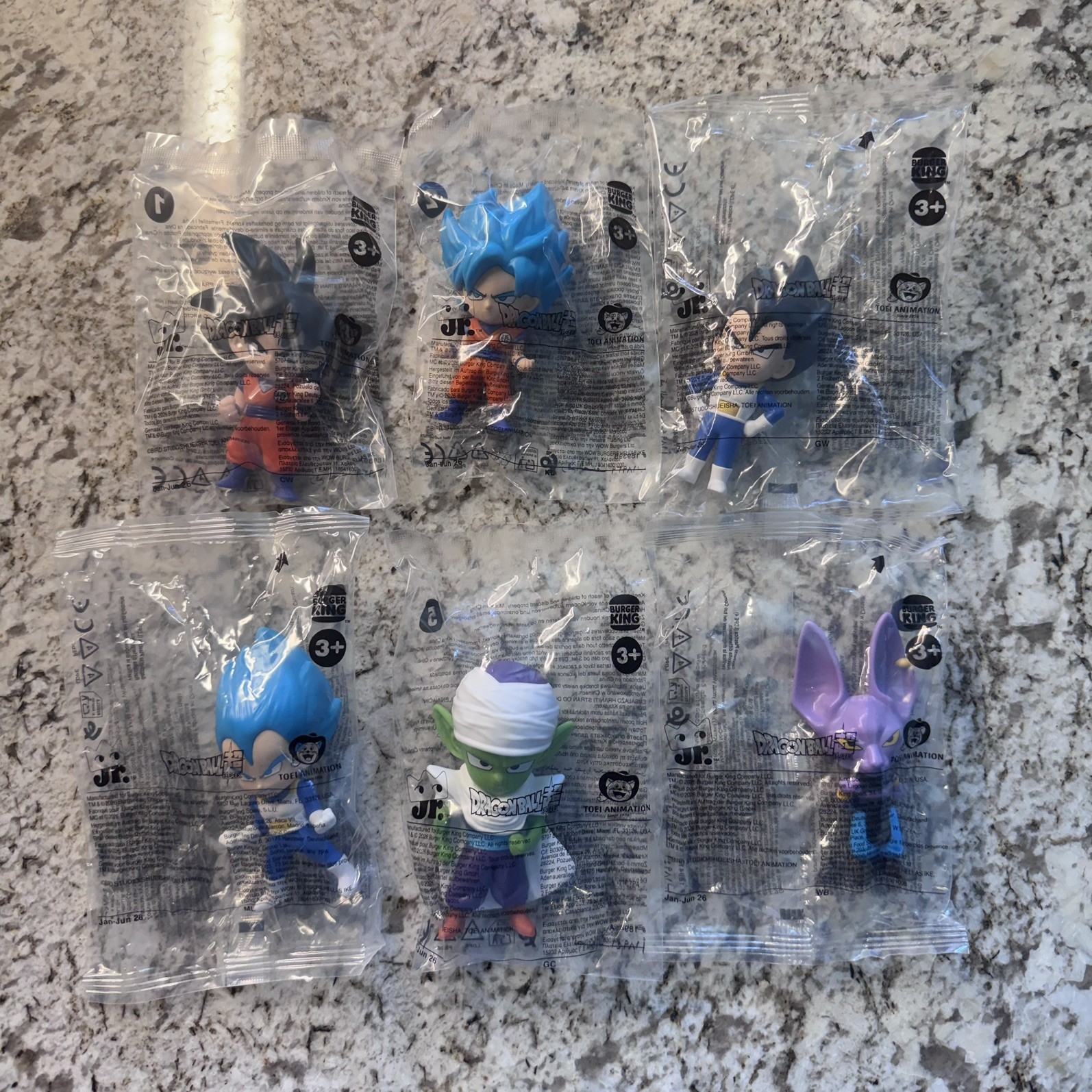 🔥HOT Burger King x Dragon Ball Super full set of 6 mini figures, brand new 🔥HOT Burger King x Dragon Ball Super full set of 6 mini figures, brand new