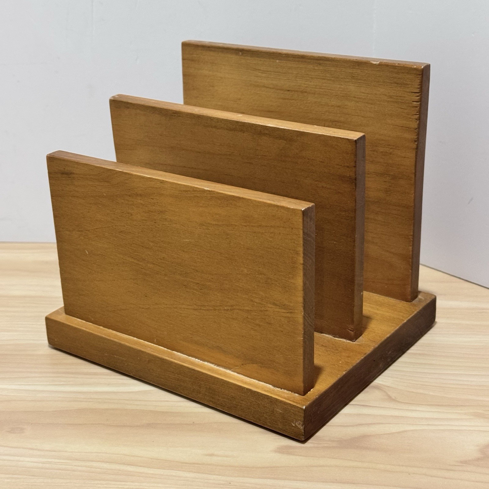 VTG Pier 1 Imports Small Letter Organizer Wood Tiered Rio Grande Collection MCM