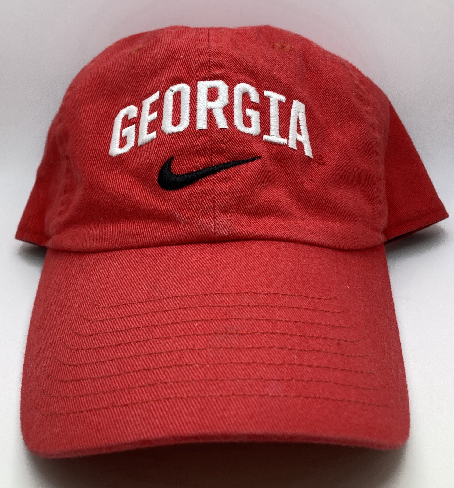 NWOT VTG Y2K Nike Georgia Bulldogs Hat Red Center Check Strapback Classic DadCap NWOT VTG Y2K Nike Georgia Bulldogs Hat Red Center Check Strapback Classic DadCap