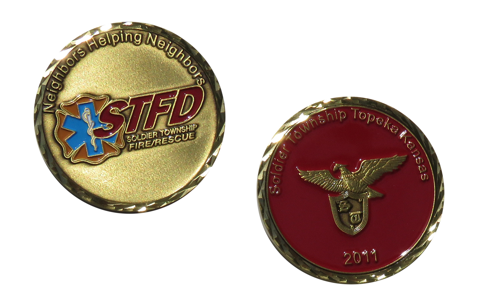 US Soldier Township Fire Department Challenge Coin US Soldier Township Fire Department Challenge Coin