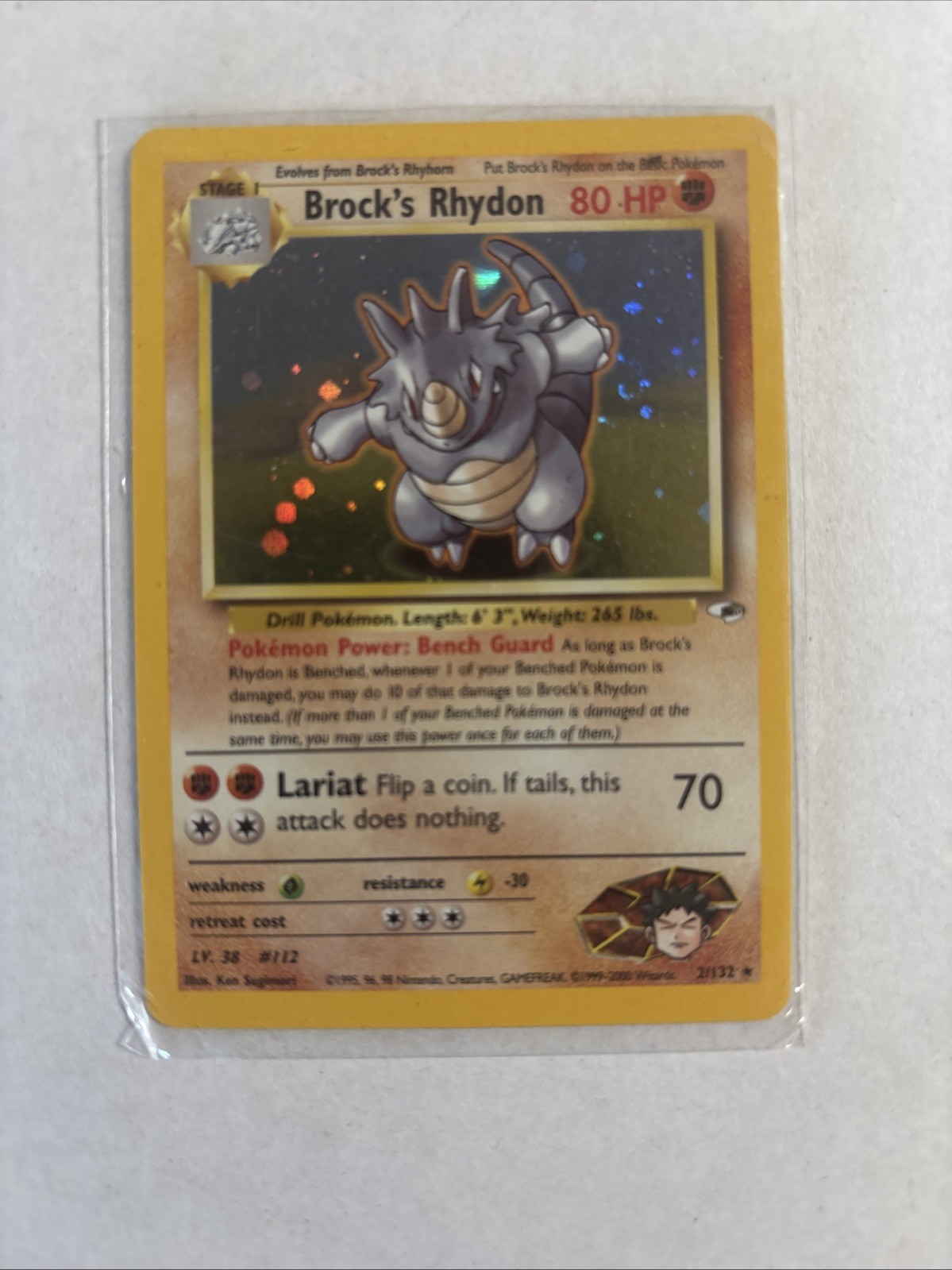 Brock\'s Rhydon 002/132 Gym Heroes Holo Brock\'s Rhydon 002/132 Gym Heroes Holo