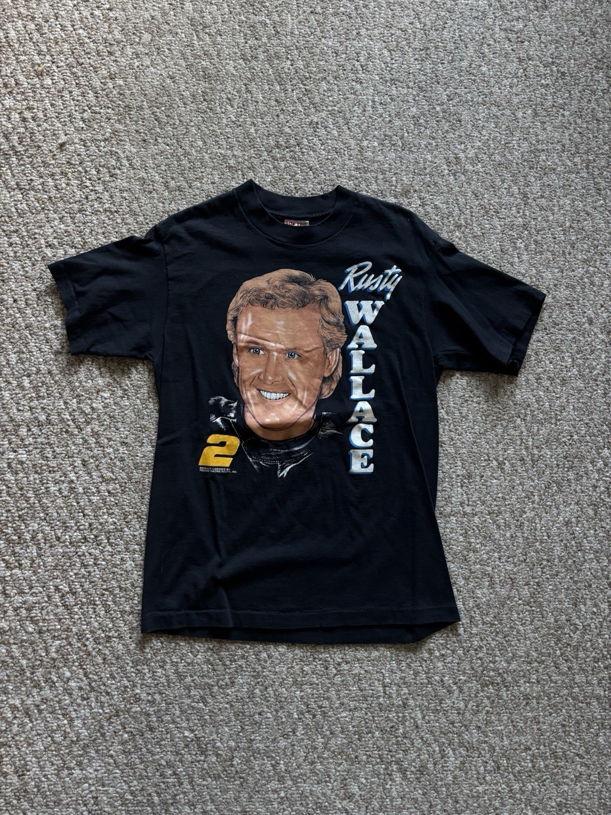 Vintage 90s Made In The USA Single Stitch Rusty Wallace NASCAR  Tee Men’s M
