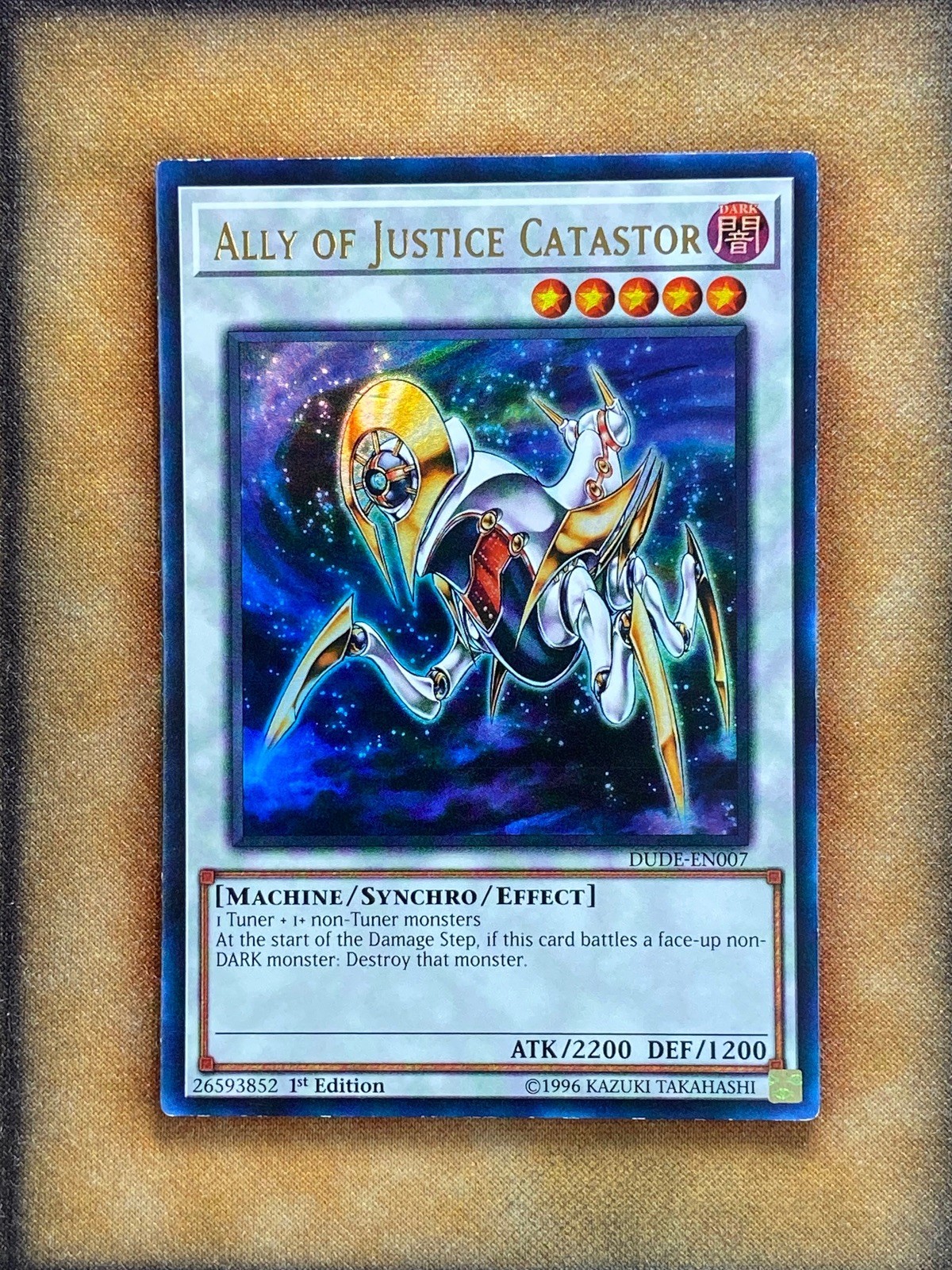 Yugioh Ally of Justice Catastor DUDE-EN007 Ultra Rare 1st Ed NM