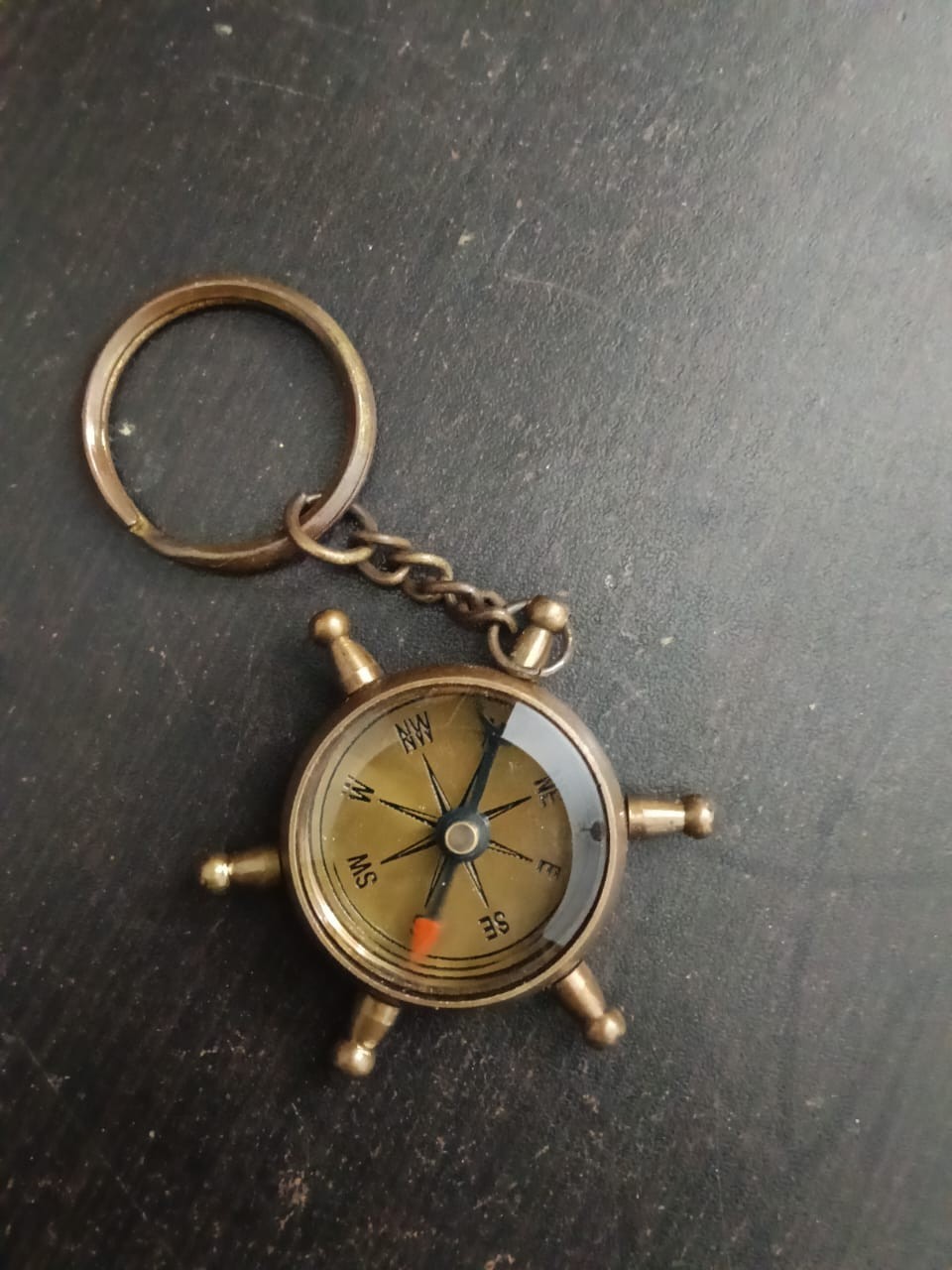 Nautical Wheel Keychain Compass Vintage Antique Style Brass Pocket Compass Gift Nautical Wheel Keychain Compass Vintage Antique Style Brass Pocket Compass Gift